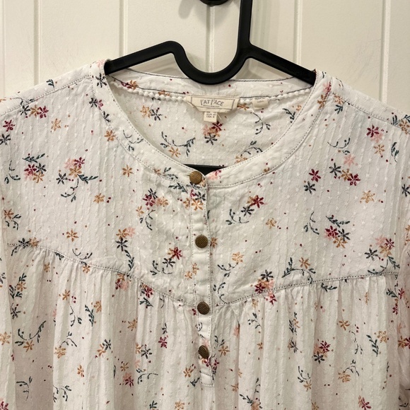 Fat Face White Floral Blouse sz 8 - Picture 2 of 5